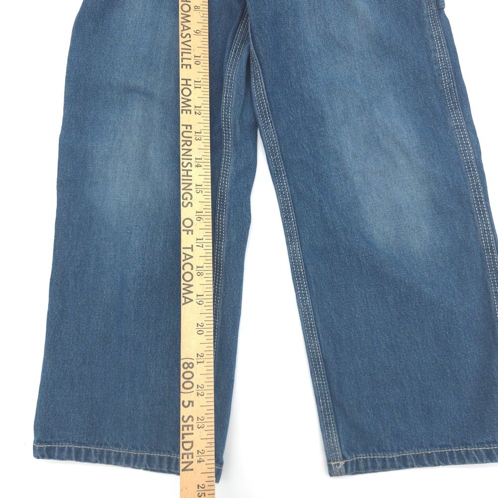 Y2K OshKosh Bgosh Boys Carpenter Jeans Medium Wash Utility Denim Husky Size 5 - Picture 5 of 6